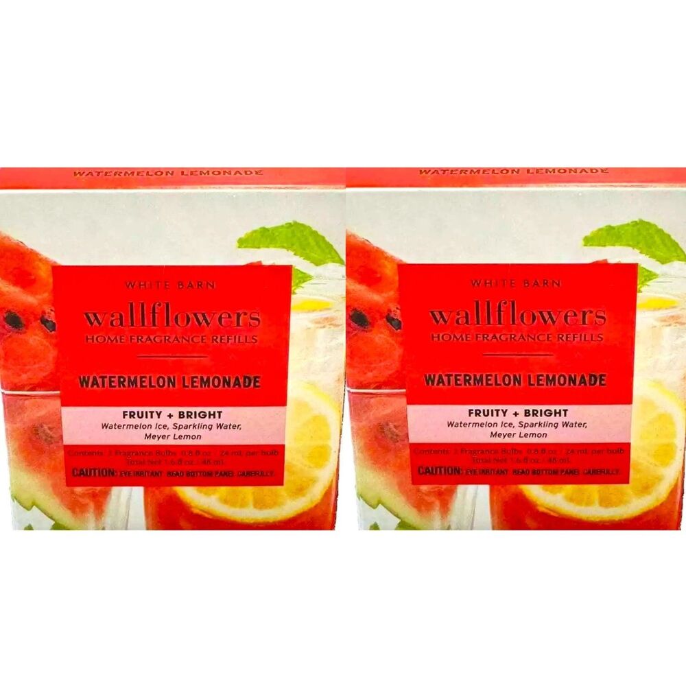Bath and Body Works WATERMELON LEMONADE Wallflower Home Fragrance Refill X4